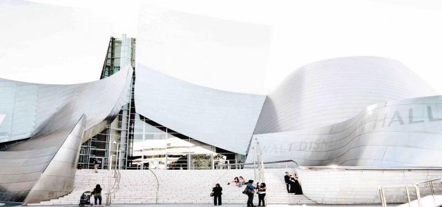 abstract chrome building - Disney Hall